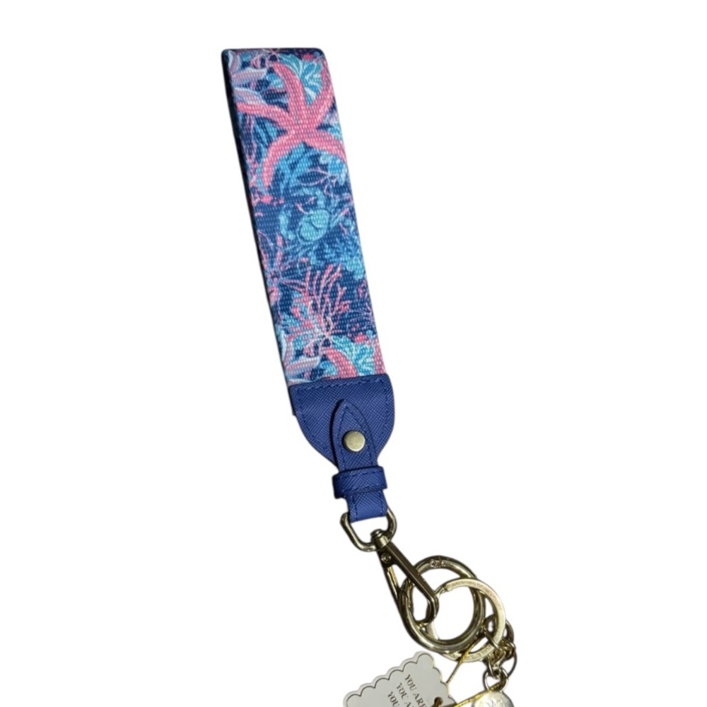 Simply Southern Blue and Pink Keychain Wristlet